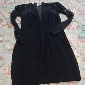 Tadashi Shoji Black Dress with Sequin Accents